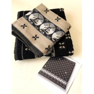 Set Hand- en Theedoek - Windmill - Black